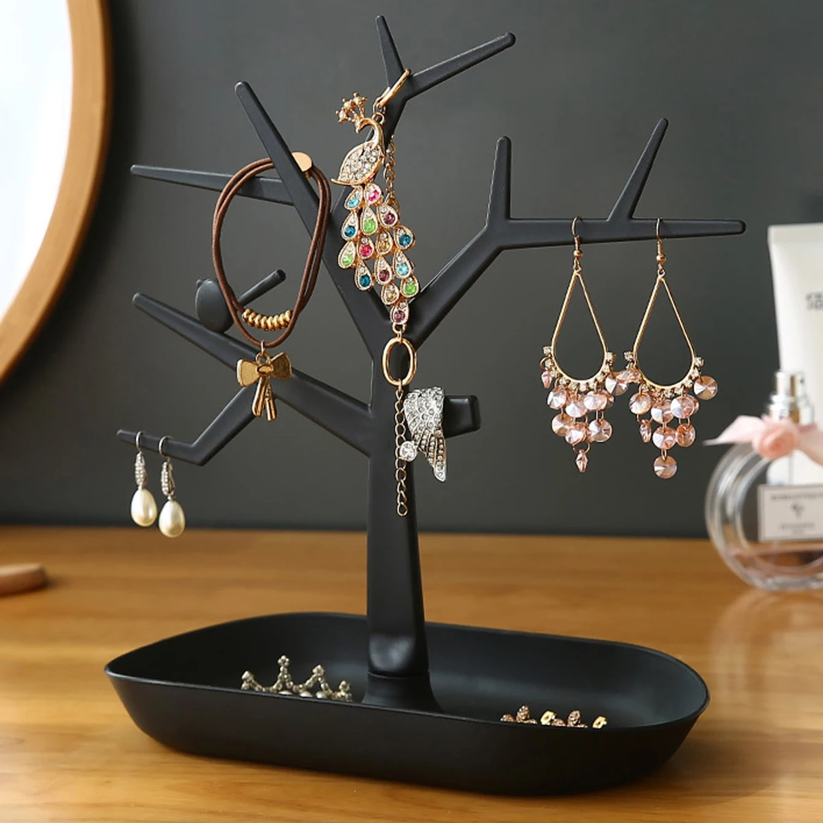 Tree Shaped Jewelry Display Stand Plastic Durable