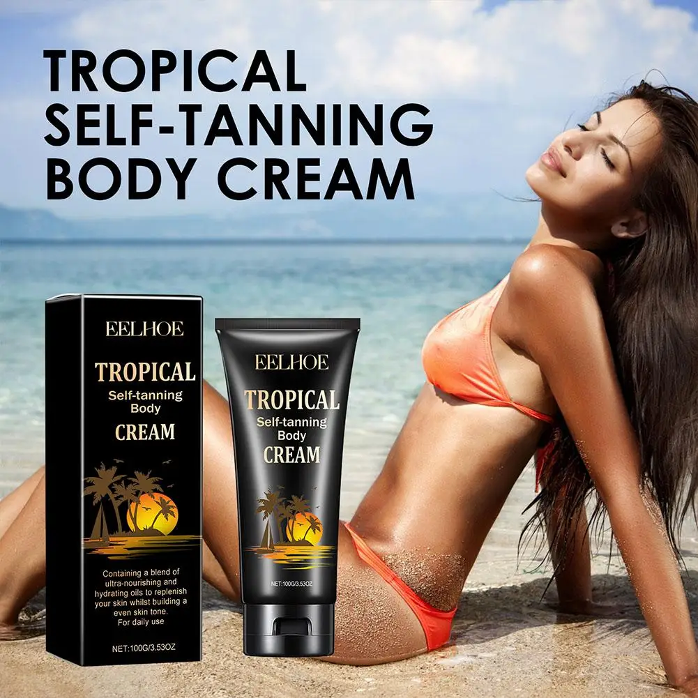 

Tropical Self Tanning Body Cream Tanning Lotion Self Lightweight Travel Sunless Size Moisturizer Tanner 100ml Tanner D5s8