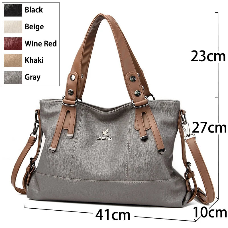 High Quality Soft Leather Handbags Designer Retro Crossbody Bags for Women Large Capacity Ladies Shoulder Messenger Bag_voghion.com