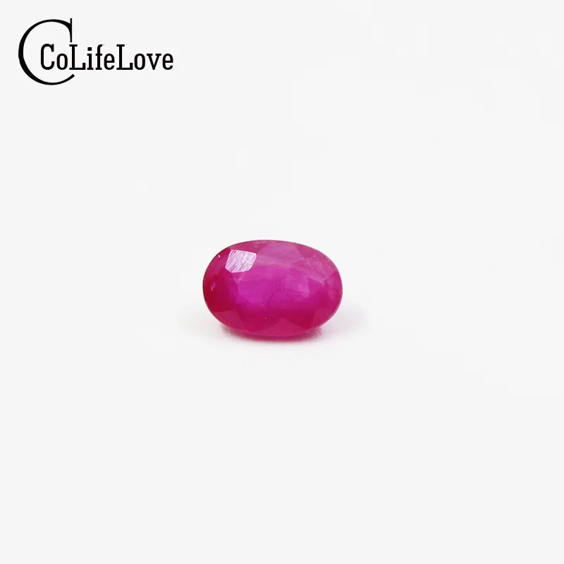 100% Natural Ruby Loose Gemstone 4mm*6mm 0.4ct Oval Cut Genuine Ruby Loose Gemstone