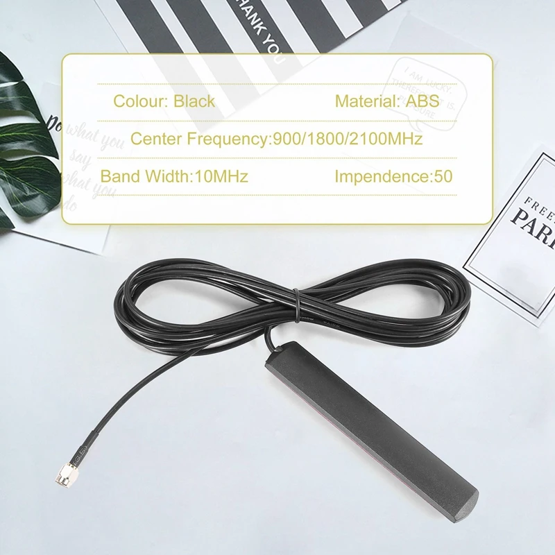 SMA DAB 안테나 공기 증폭기, 3M 케이블, LTE 3G 4G GSM 내부 연결, ROSCA 어댑터, 900/1800/2100 MHZ 3DBI 3-5V
