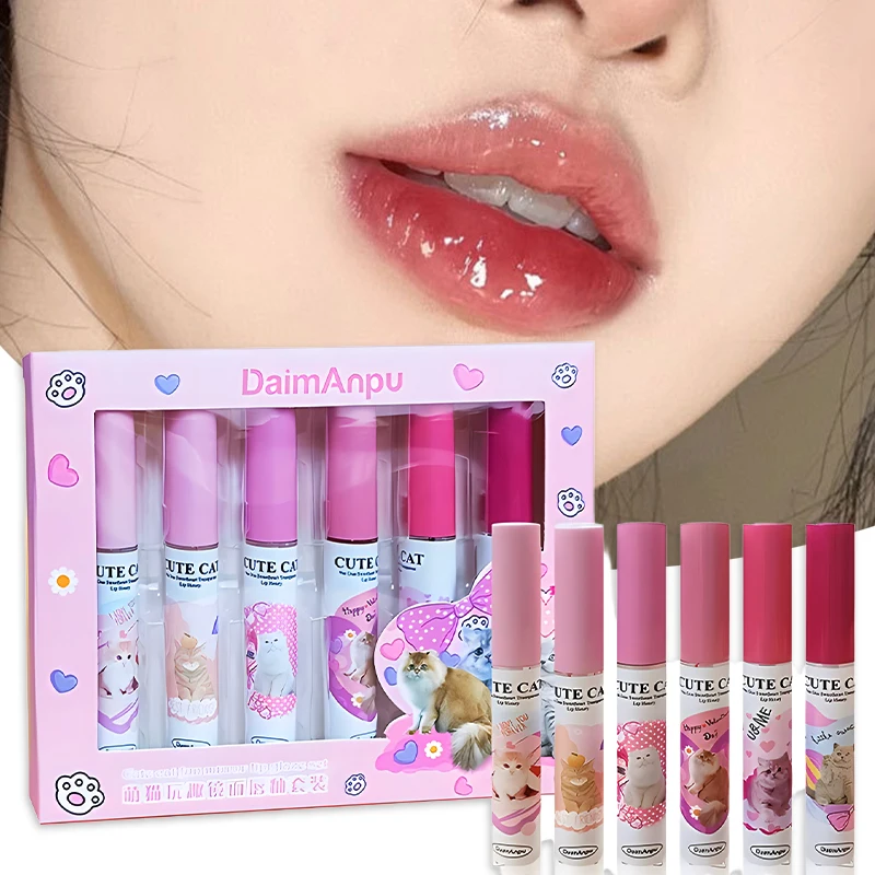 6-Piece Cute Lip Glaze Set 1