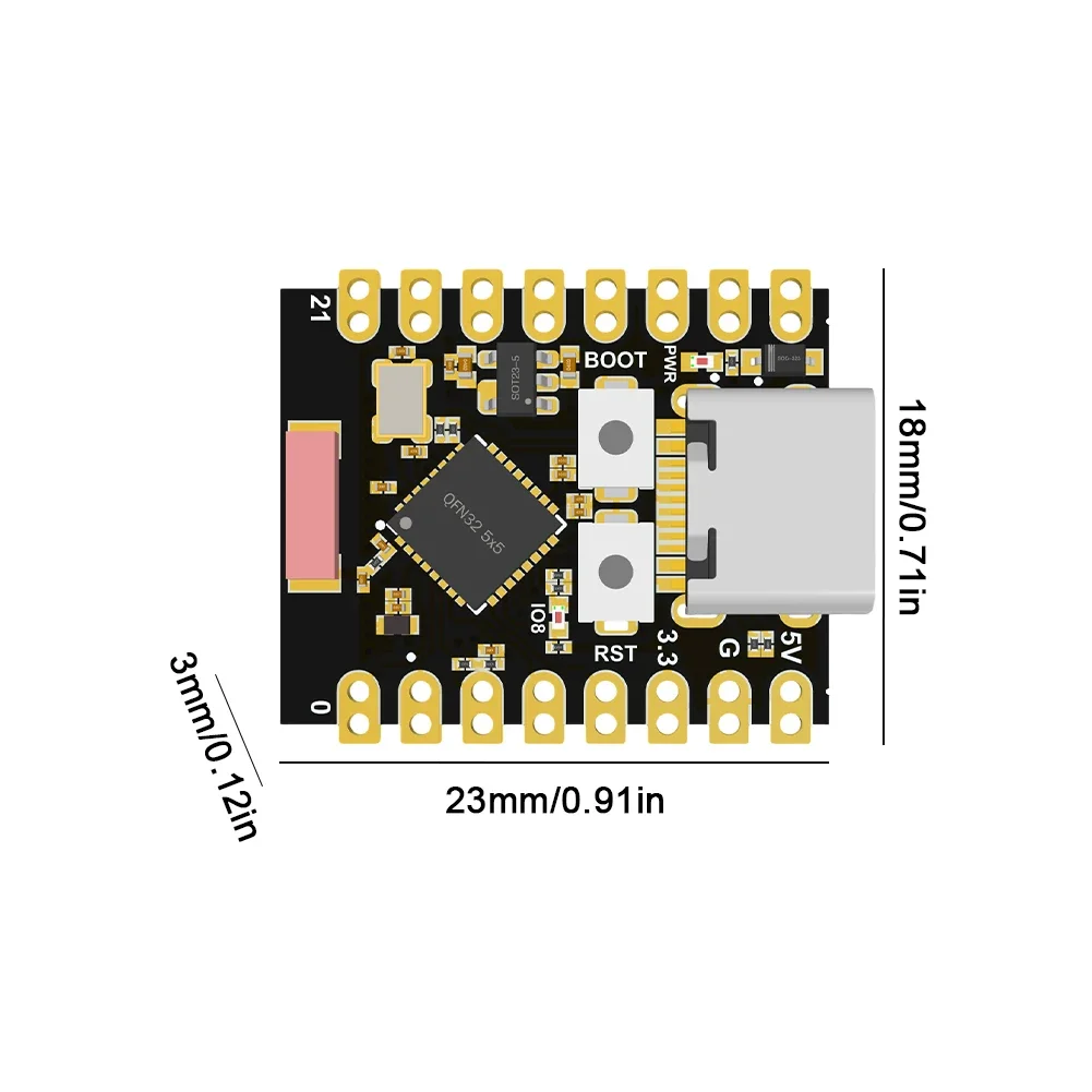 ESP32-C3 개발 보드 ESP32 SuperMini 개발 보드 WiFi 블루투스 무선 개발 보드 3.3-6V 전원 공급 장치 저전력