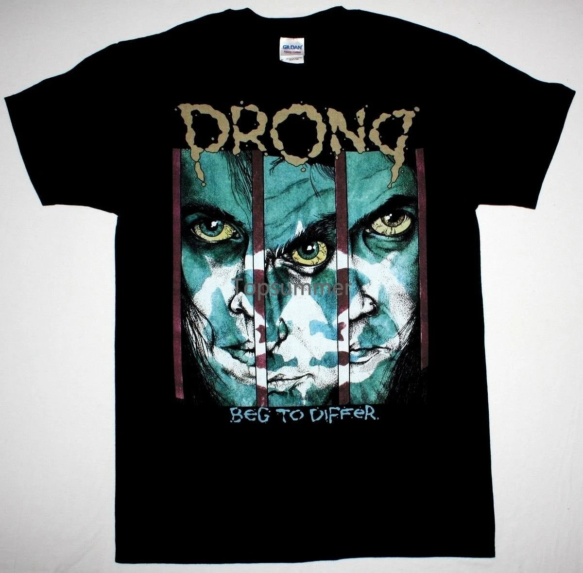 

Prong Beg To Differ Fear Factory Nin Helmet Pro-Pain New Rare Black T-Shirt 100% Cotton Tee Shirt Tops Wholesale Tee
