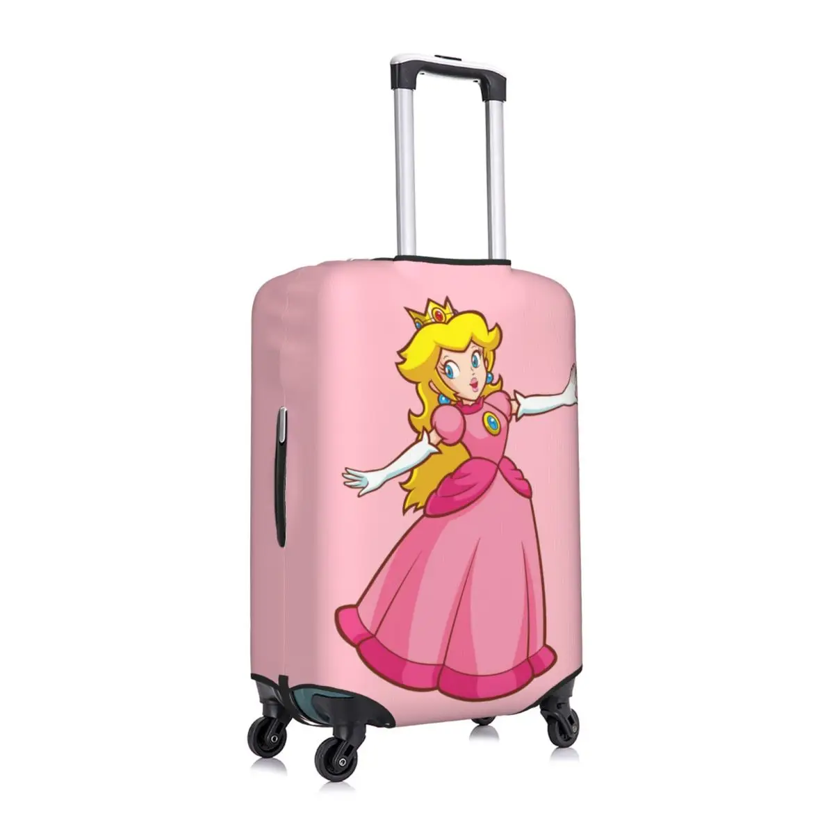 커스텀 재미있는 M-마리오즈 프린세스 피치 러기지 커버 보호대 방진 여행용 가방 커버