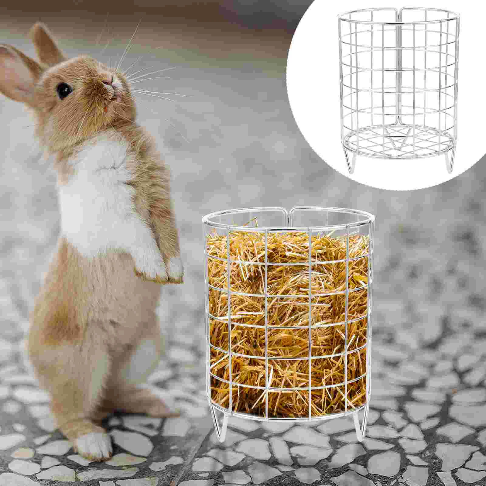 

Rabbit Rack Hamster Supplies Metal Holder Feeder For Cage Frame Rabbits Wrought Iron Guinea Pig