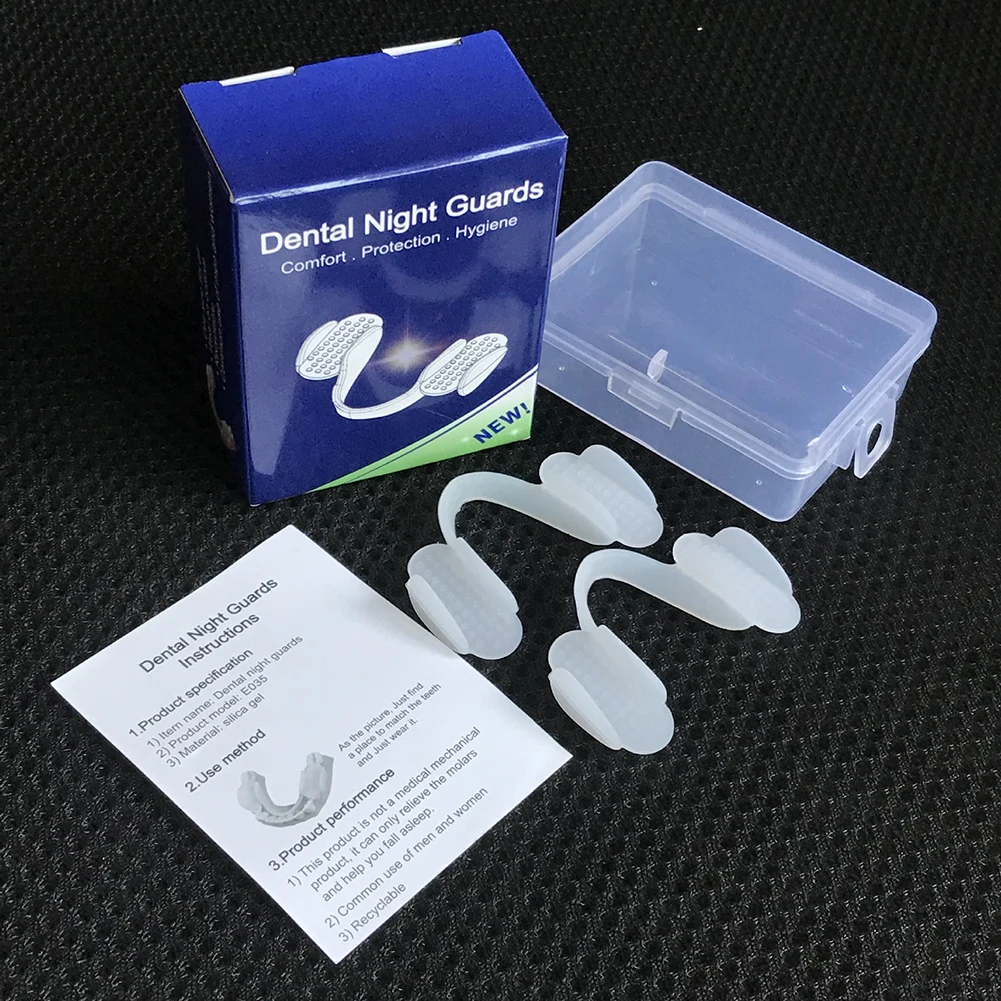 Teeth Grinding Mouth Guard Night Bruxism Protector Universal Soft Silicone Anti-Clench Dental Splint Guard for Adults 5-1Pairs sports mouth guard mouth guard