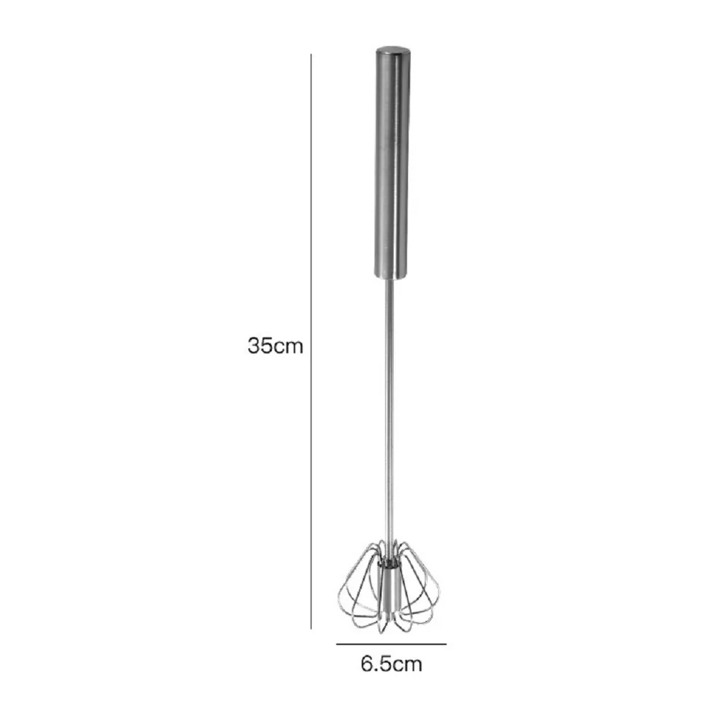 Rotary Whisk Stainless Steel Semi-automatic Whisk Press Rotary Whisk Household Cream Egg Baking Gadget