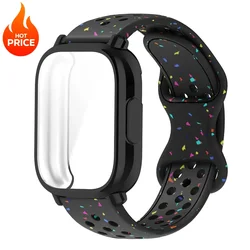 Enhanced Silicone Strap and TPU Protector Case for Full-Screen Coverage - Breathable Sports Band Design (BB)
