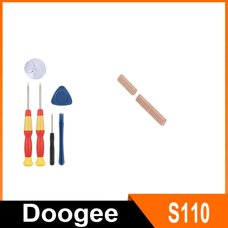 For Doogee S110 Phone Rear Cover Aluminum Piece Left and Right Decorative Accessories Side Button Mobile Phone Accessories