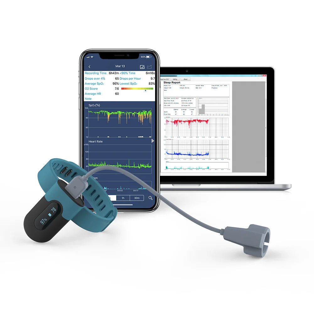 

Wellue SleepU OLED Display Pulse Oximeters with wireless Wireless for Sleep Apnea