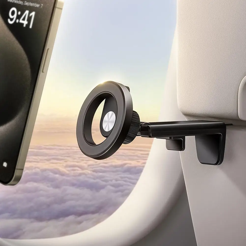 

Регулируемая двойная Магнитная Складная подставка для телефона для настольного самолета, магнитный держатель для телефона для путешествий для iPhone 15/14/13/12 Pro Max S3Q2