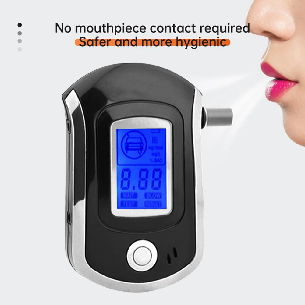 Digital Alcohol Detector High Accuracy Breath Alcohol Tester Battery Powered Mini Alcohol Breathalyzer for Personal Use