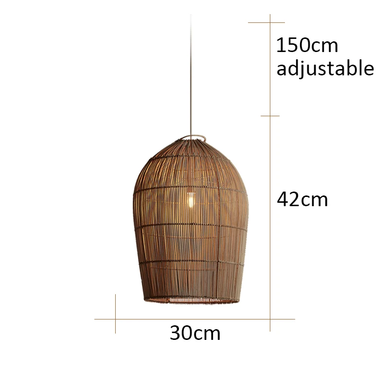 Candelabro minimalista Retro de ratán hecho a mano para sala de estar E27, nuevas lámparas de mesa de comedor chinas, accesorios de iluminación para restaurante y Hotel