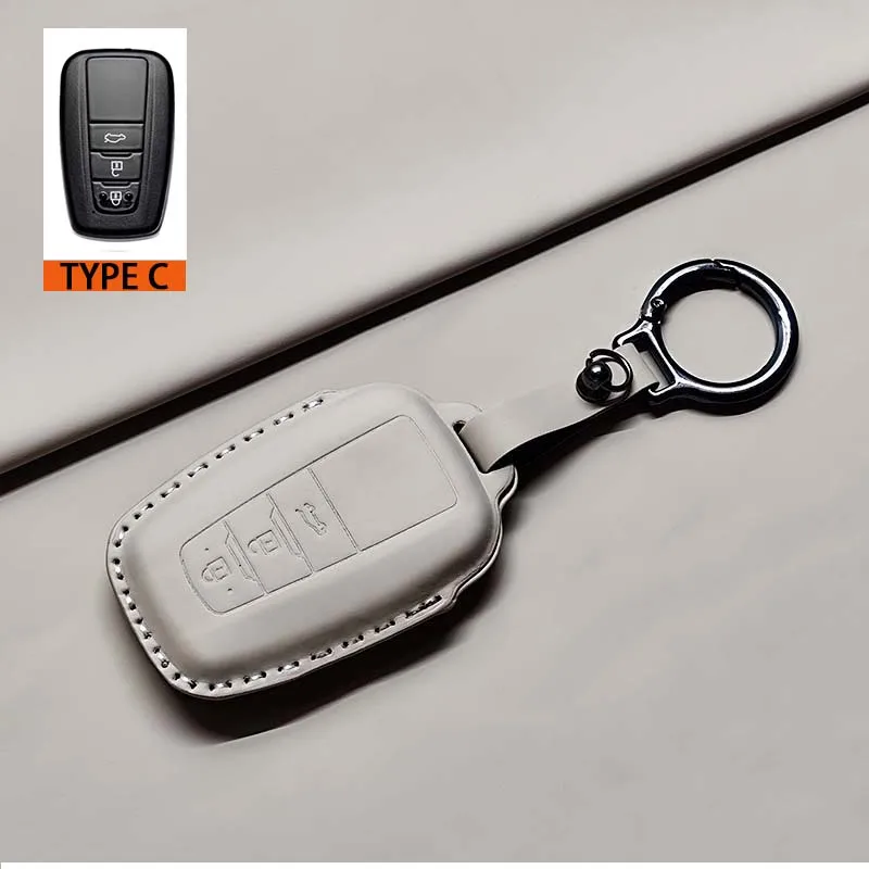 Premium PU Leather Car Remote Key Case Cover