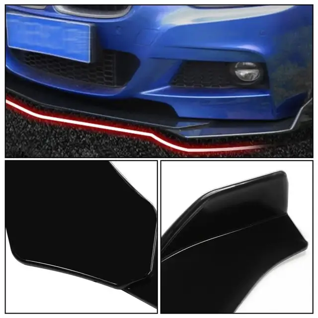 Splitter Paraurti Anteriore Auto - Kit Carrozzeria In ABS, Design Sportivo, Leggero E Resistente - Foto 10