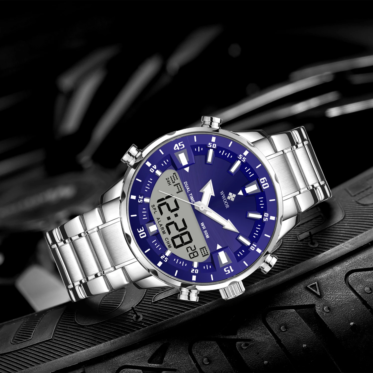 WWOOR New Top Luxury Original Sports Wrist Watch For Men