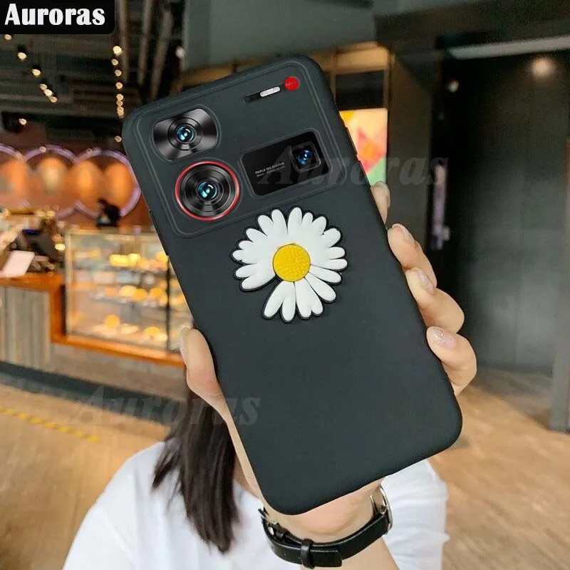 Auroras Per Zte Nubia Z60 Ultra Custodia Crisantemo Anello Guscio In Silicone Ultrasottile Per Nubia Z50 Z50S Ultra Cover Posteriore