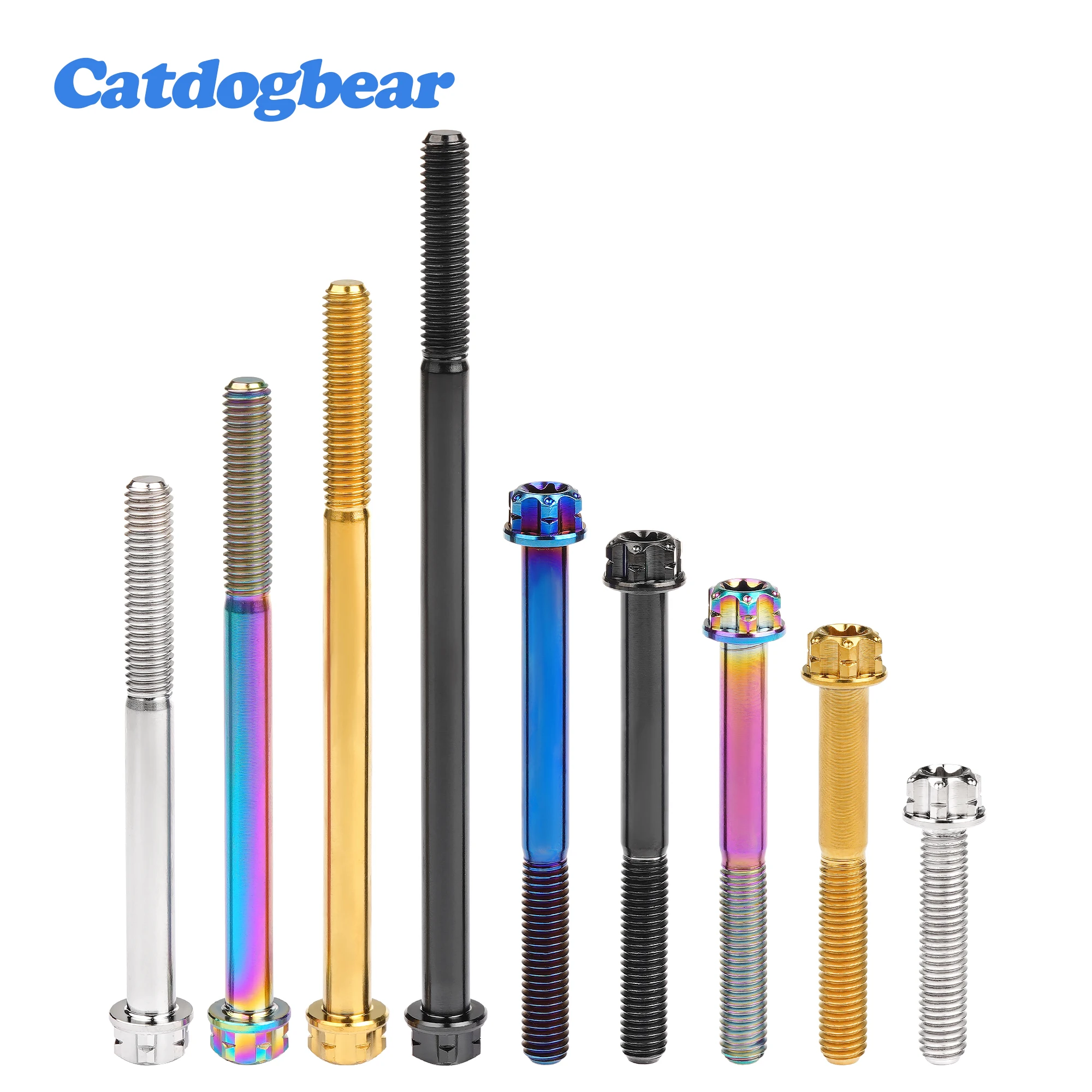 Catdogbear Titanium Flange Bolt T25 Torx para carro e motocicleta M5x6 catdogbear-titanium-flange-bolt-t25-torx-para-carro-e-motocicleta-m5x6