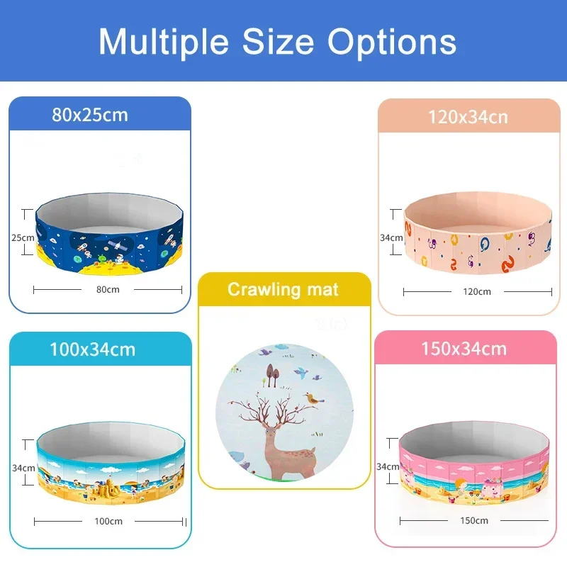 Baby Foldable Sand Table Pit Sandbox Toy Infant Indoor Play Sand Ball Pool Outdoor Playpen Toy Dry Folding Fence Tent Toy Gift 6