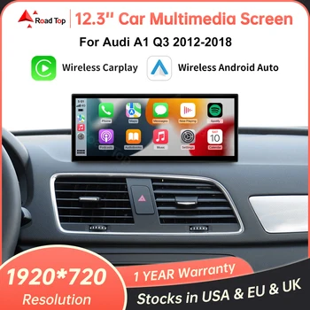 RoadTop pantalla Linux de 12,3 pulgadas pantalla Multimedia inalámbrica CarPlay para coche para Audi A1 Q3 2012-2018 con Android Auto Airplay Autolink 1