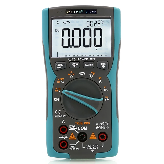 ZOYI ZT-Y2 Digital Multimeter - 9999 Count TRUE-RMS 6