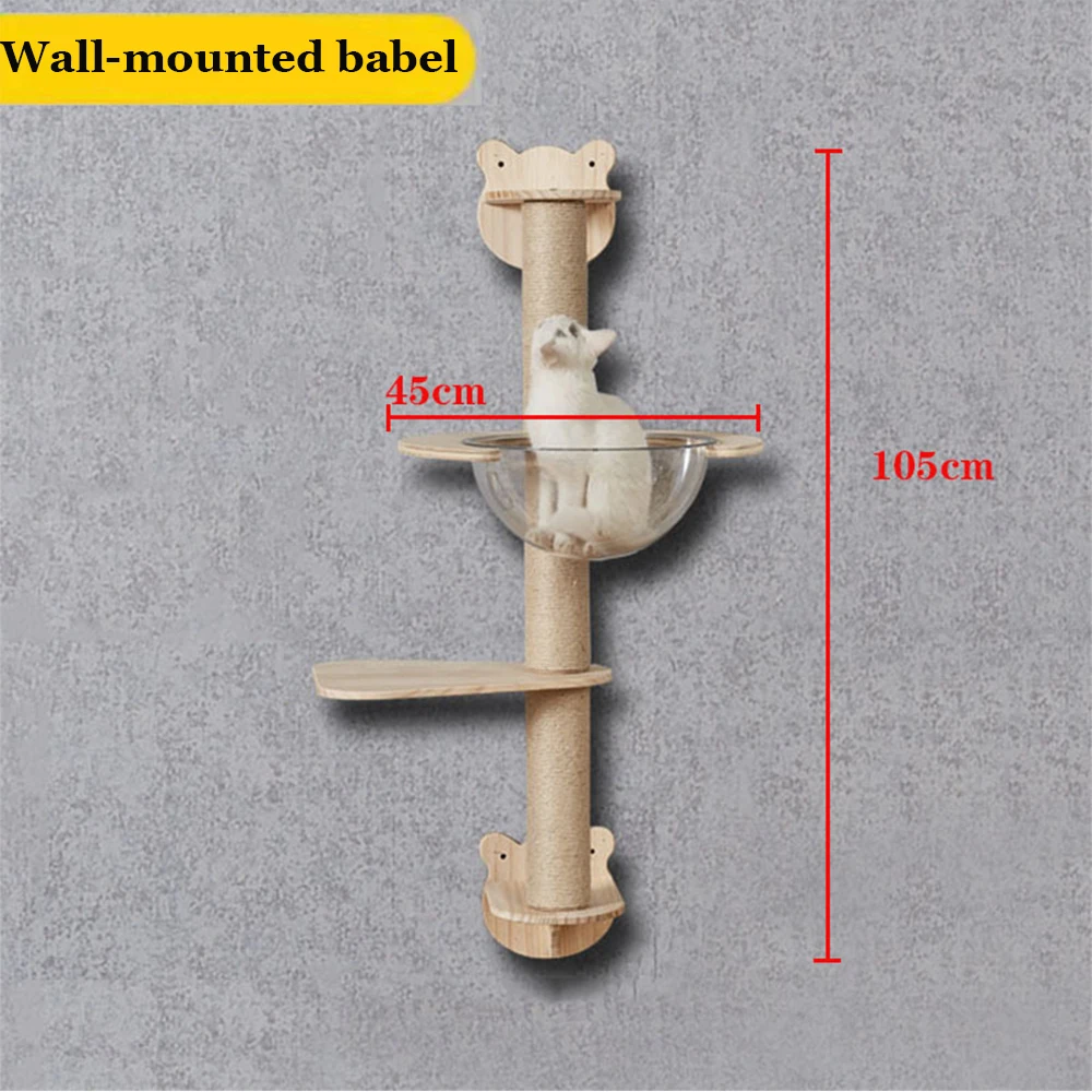 Cat Climbing Frame Wall-Type Solid Wood Wall Wall-Mounted Toy Large Soft Ladder Jumping Platform Cat Scraper Tree Accessories 5 Cat Climbing Frame Wall-Type Solid Wood Wall Wall-Mounted Toy Large Soft Ladder Jumping Platform Cat Scraper Tree Accessories 5