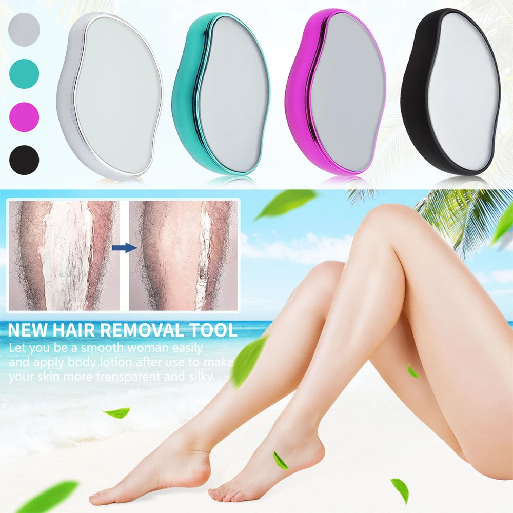 Crystal Physical Hair Removal Eraser Glass Hair Remover Painless Epilator Easy Cleaning Reusable Body Care Depilation Tool 6