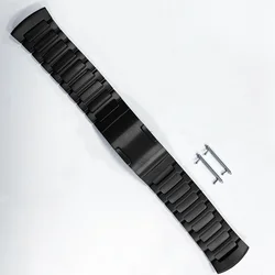 Premium Titanium Metal Strap for Luxury Watches - Men's No-Gap Design, Professional Business Style Bracelet (Black)