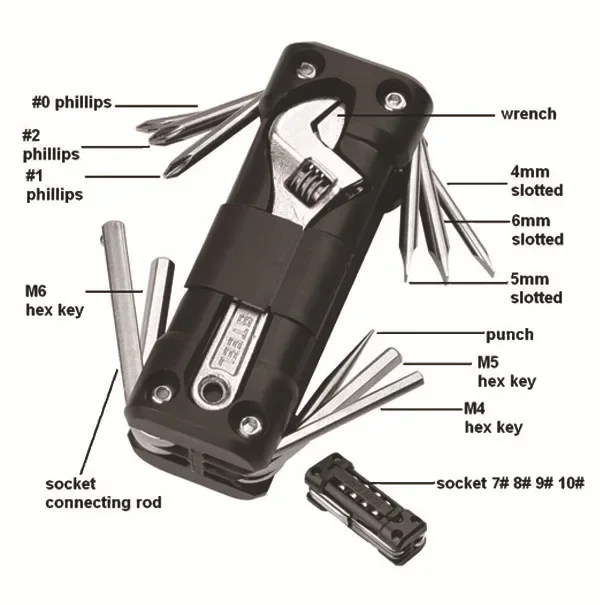 Multifunctional Combination Tool Kit Outdoor Camping Bicycle Motorcycle Tool KT-02 Workpro Herramienta De Mano Conjuntos