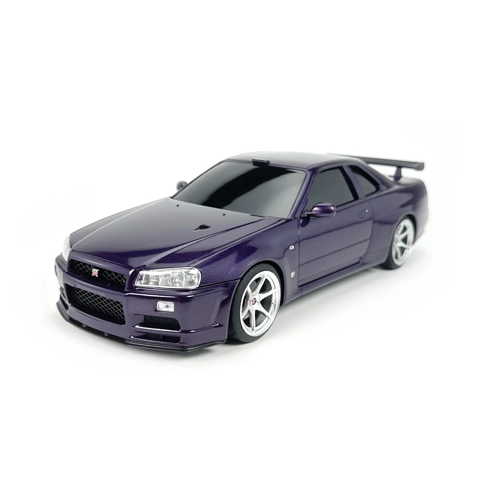 【ケース付き】NISSAN SKYLINE GTR(R34)ミニカー Kyosho Nissan Skyline GT-R R34 NISMO 1/43 Resin Model (Grey