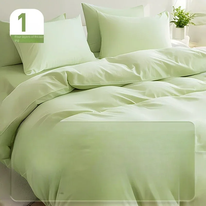 Disposable Bed Sheets Quilt Covers Pillowcases Quilt Covers Travel Thickened Dirty Hotel Bedding Train Sleeper Four-piece Set 1