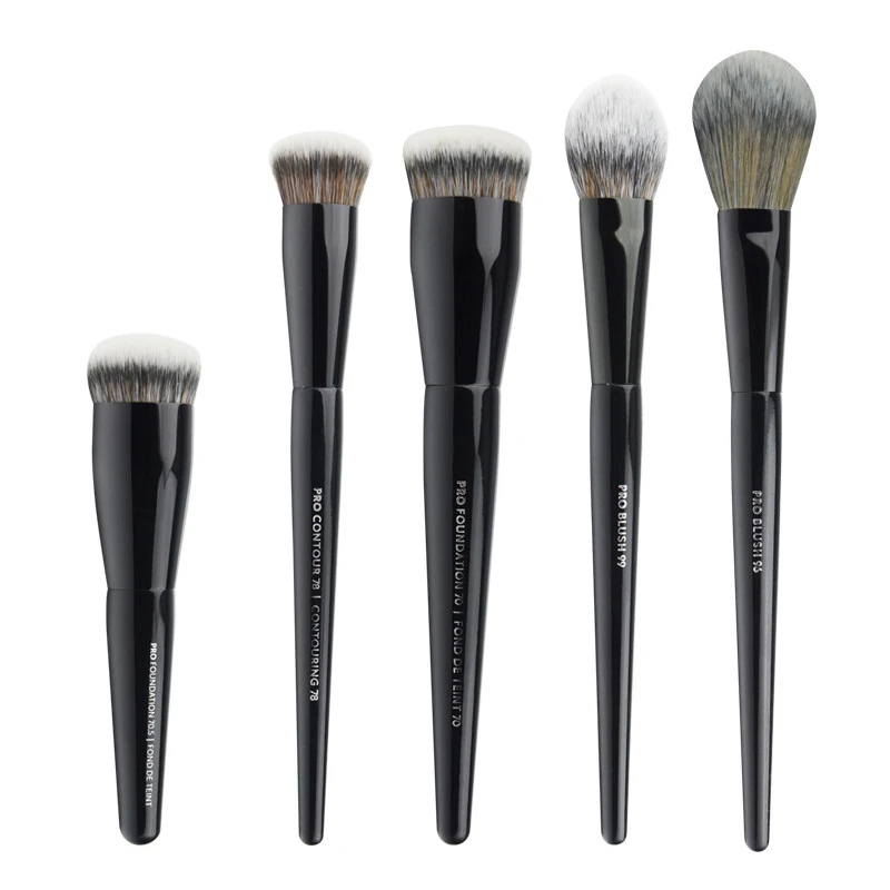 New Black Pro Foundation Makeup Brushes Contour Flat Liquid Foundation