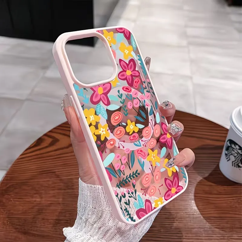 Vibrant Floral Magnetic Shock-Absorbing Phone Case