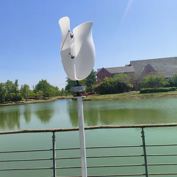 New Energy Vertical Wind Turbine Windmill Generator 10kw 20kw 12V/24V/48V Low Noise Speed Start With Hybrid Controller