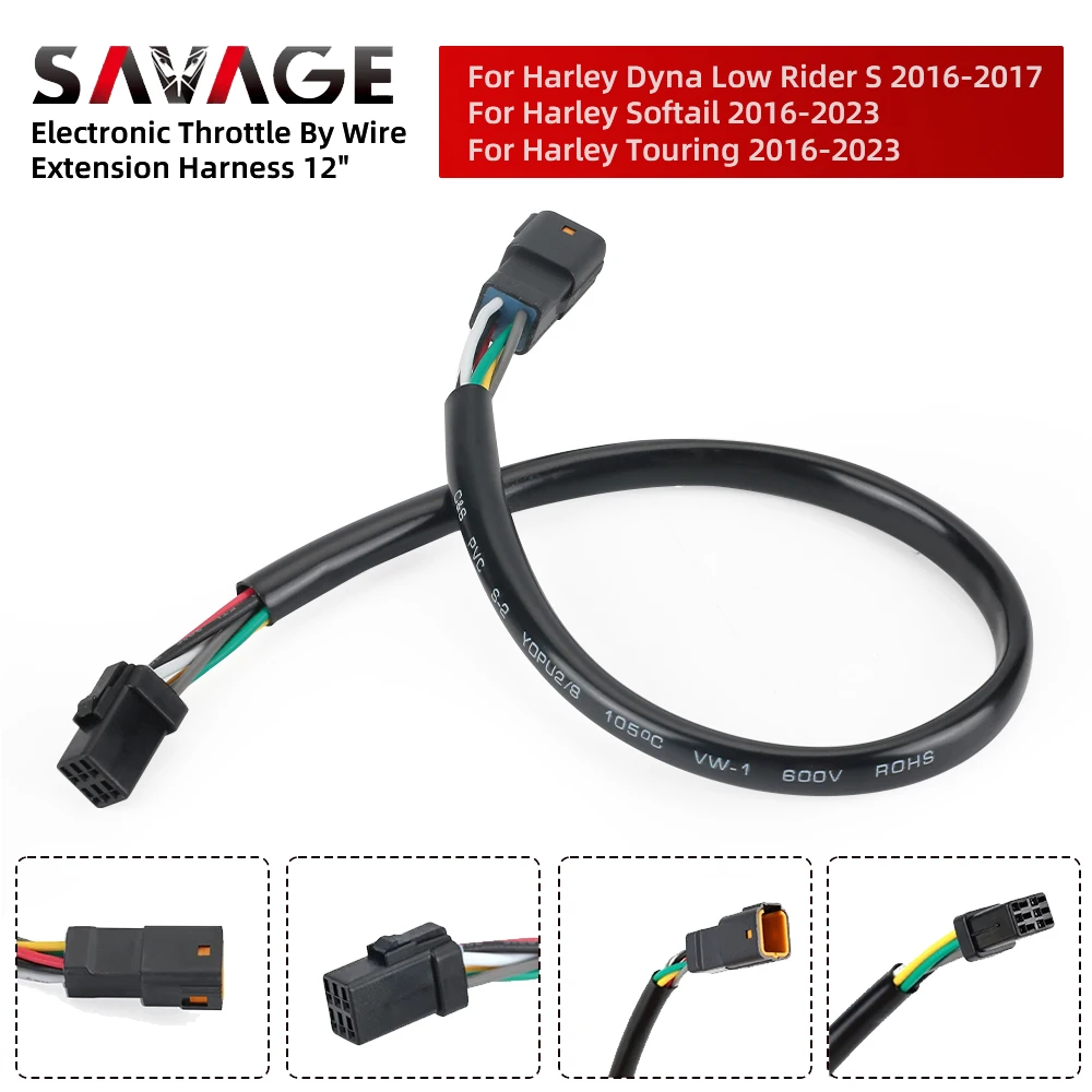 

Handlebar Electronic Throttle By Wire Harness Extension For Harley Softail Slim Breakout Fat Boy Street Bob/ Touring Road Glide