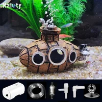Creative Bubble Submarine Fish Tank Oxygen Pump Kit with Silent Air Pumps Air Stone Aquarium Decoration Ornaments Bubble Stone 1