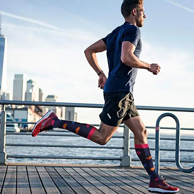 Compression Stockings Cycling Socks Unisex Fit Medical Edema Diabetes Varicose Veins Running Marathon 1 PCS