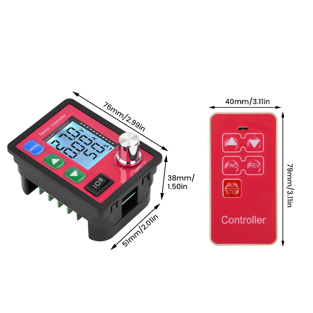 DC Brush Motor Speed Controller Support Double Speed Voltage Current Detection Forward Reverse 12V 24V 48V DC6-55V 15A,dc motor speed controller,motor speed controller,electric motor speed controller