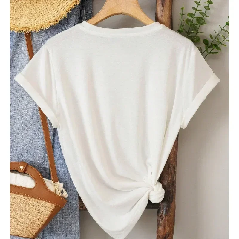 Women's Eye Printed Short Sleeved T-shirt Summer Minimalist