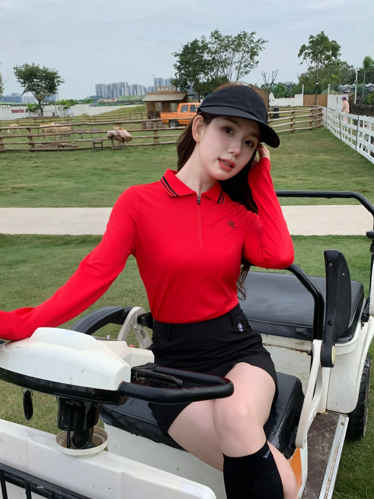 New Golf Clothing Women Korean Golf Long Sleeved Polo Shirt
