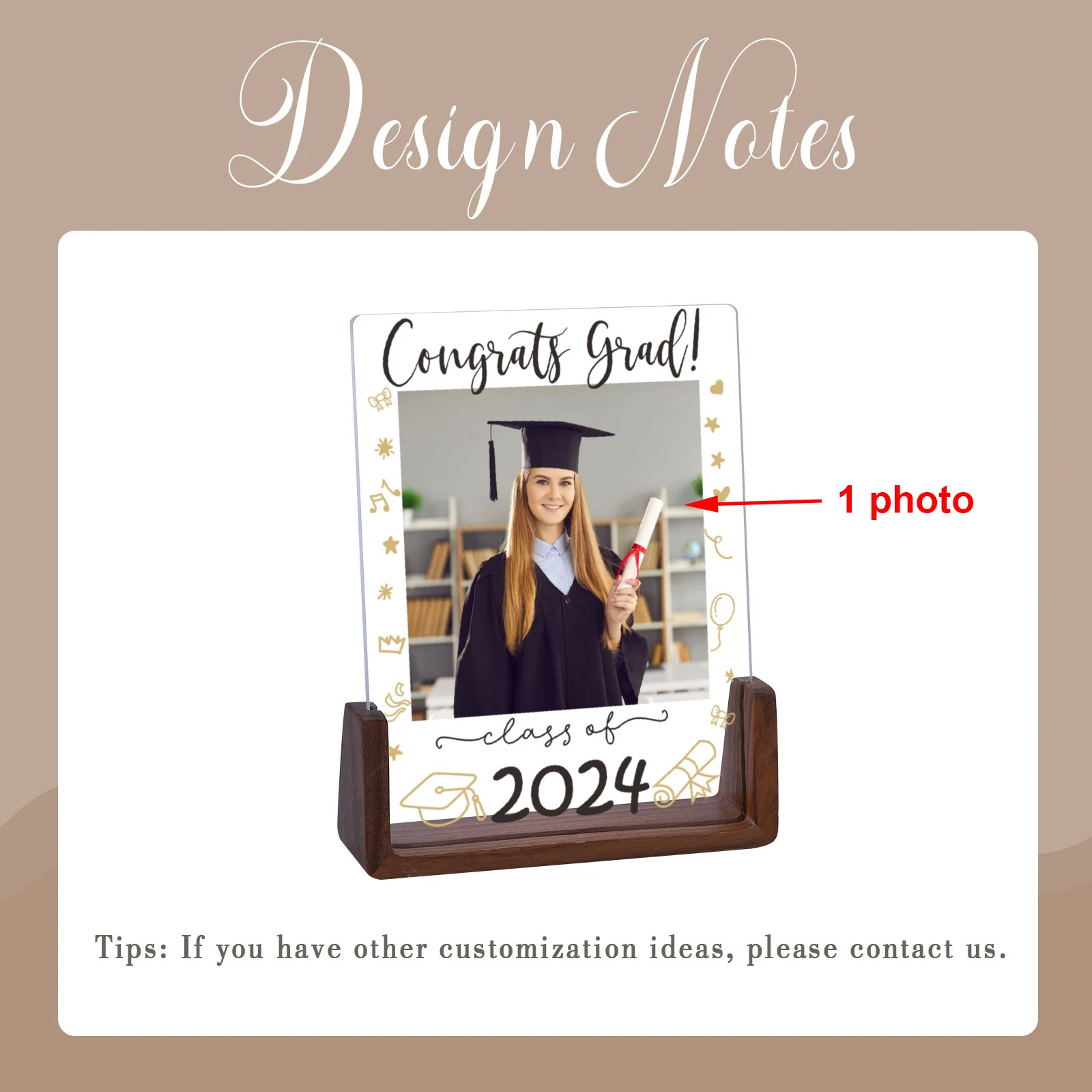 Custom Class of 2024 Graduate Picture Frame 2 | Custom Class of 2024 Graduate Picture Frame 2