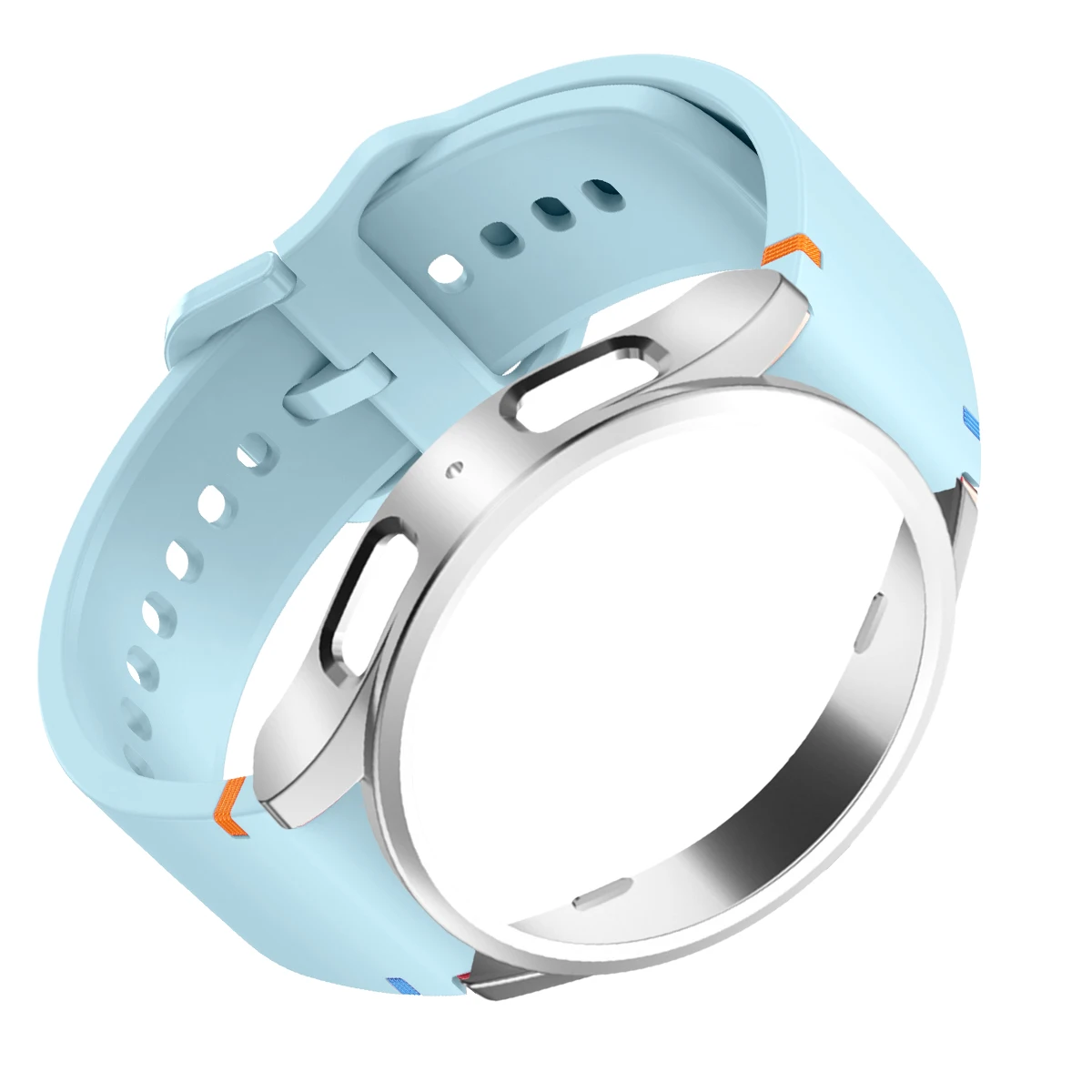 Silicone Band with Protective Bumper Case & Strap