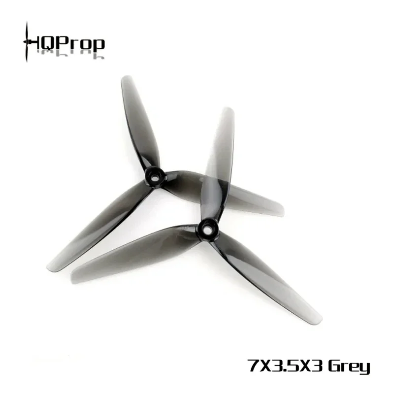 Hélices 7x3.5 tri-pales en polycarbonate pour drone RC, lot de 6 paires empilées avec emballage