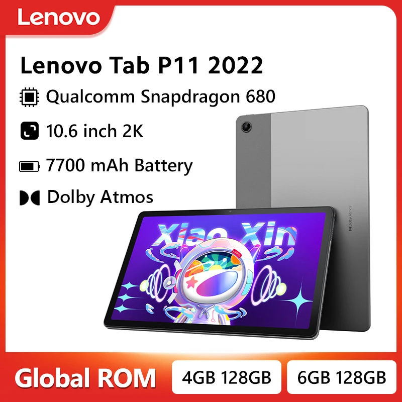 

Lenovo Tab P11 2022 or Xiaoxin Pad 2022 10.6 Inch Qualcomm Snapdragon 680 Octa Core 7700mAh 4GB 64GB 2K Screen Tablet Android 12