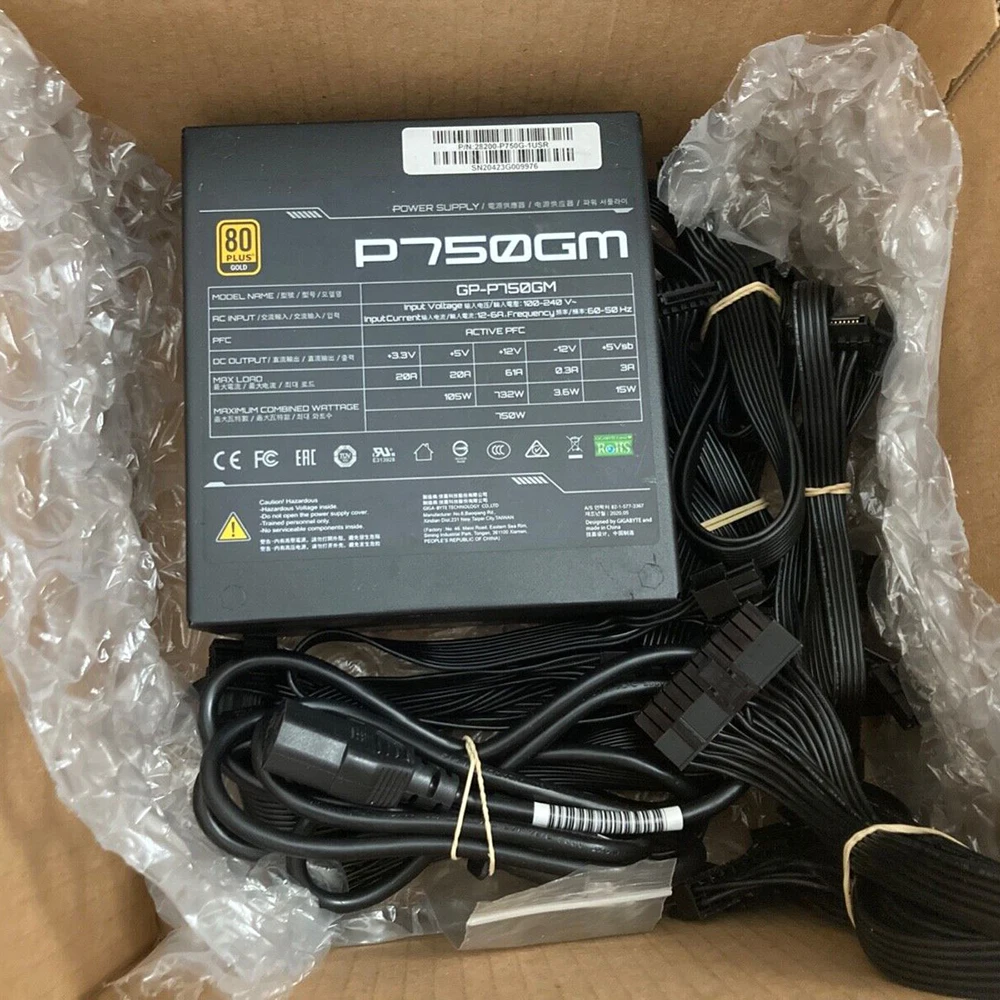 기가바이트 80PLUS 골드 ATX 12V 전원 공급 장치용 GP-P750GM P750GM 750W