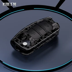 Sleek ABS Carbon Fiber Car Key Case Cover - Premium Auto Accessories (F - Carbon)