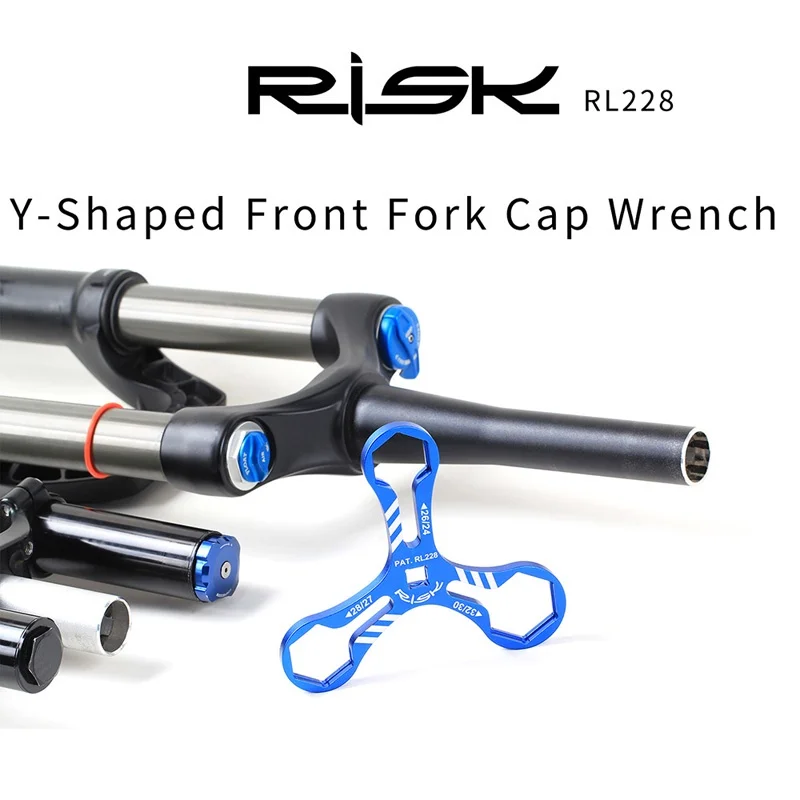 

RISK Bike Fork Wrench Tools Alloy 6 in 1 Removal Repair Tool for 24/26/27/28/30/32mm bicycle accessories part
