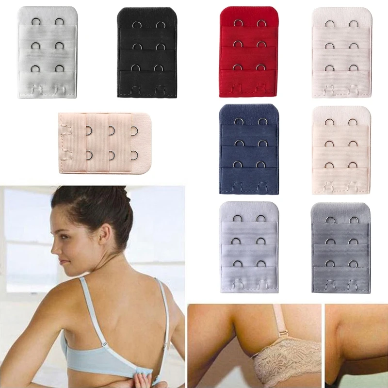Women Bra Strap Extender 3 Rows 2 Hooks Spacing Clasp Brassiere Sewing  Tools New Wholesale