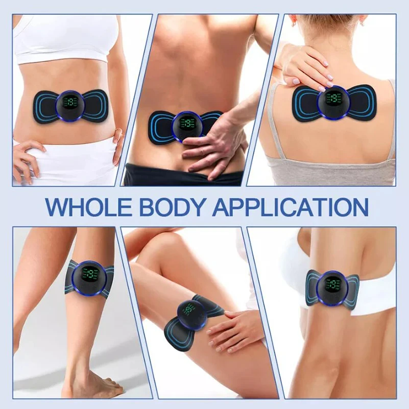 ems mini electric pulse neck masager lcd display 8 mode cervical massage patch muscle pain relief tool portable body massager LCD Display EMS Neck Massage Electric Massager Cervical Neck Back Patch 8 Mode Pulse Muscle Stimulator Portable Relief Pain